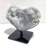 7 Pieces Aura Quartz Cluster Heart With Stand 3 - Wholesale Crystals
