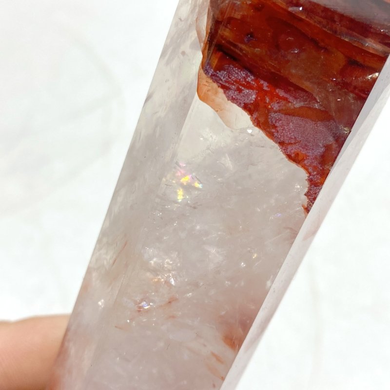 7 Pieces Fire Quartz Point Magic Scepter Wand With Stand - Wholesale Crystals