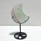 7 Pieces Fluorite Moon Carving With Stand - Wholesale Crystals