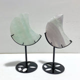 7 Pieces Fluorite Moon Carving With Stand - Wholesale Crystals