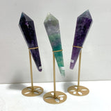 7 Pieces Fluorite Point Magic Scepter Wand With Stand - Wholesale Crystals