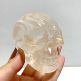 7 Pieces Hematoid Quartz Golden Fire Quartz Skull Carving - Wholesale Crystals