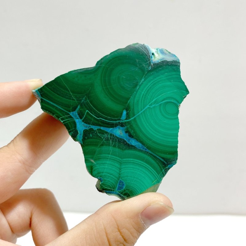 7 Pieces High Quality Beautiful Malachite Slab - Wholesale Crystals