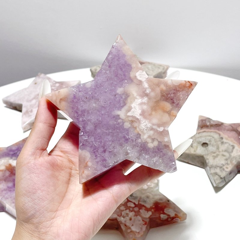 7 Pieces Large Beautiful Agate Star - Wholesale Crystals