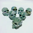 7 Pieces Moss Agate Skull Carving - Wholesale Crystals