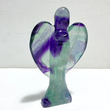 7 Pieces Rainbow Fluorite Angel Carving - Wholesale Crystals