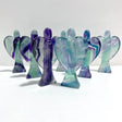 7 Pieces Rainbow Fluorite Angel Carving - Wholesale Crystals