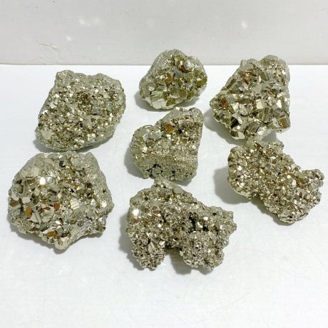 7 Pieces Raw Pyrite Mineral Specimen - Wholesale Crystals