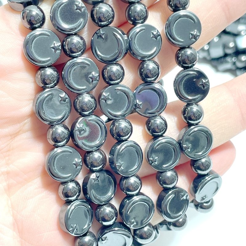 7 Styles Hematite Bracelets Star/Moon/Heart/Hamsa Hand Wholesale - Wholesale Crystals