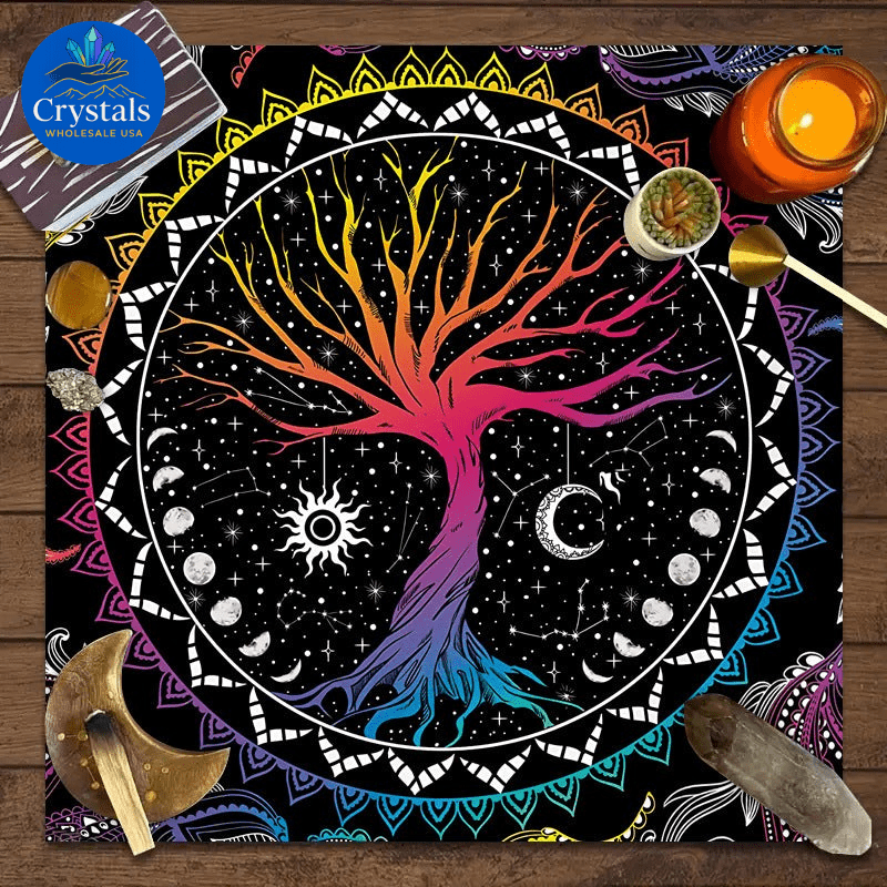 7 Tree of Life Tarot Tablecloth - Wholesale Crystals