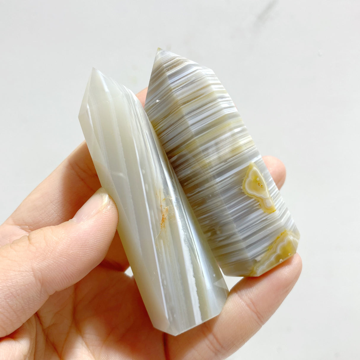 53 Pieces Stripe Agate Tower Points