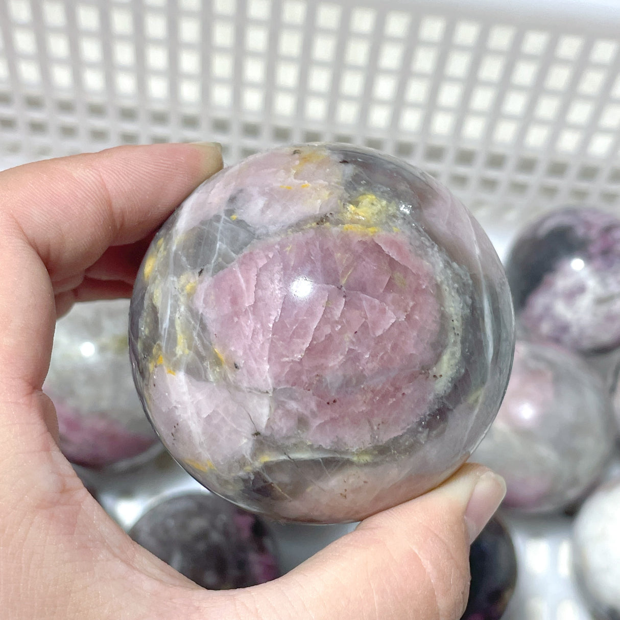 16 Pieces Pink Tourmaline Spheres Balls
