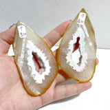 2 Pairs Geode Druzy Pink Amethyst Slab Butterfly Wing Carving With Stand #4