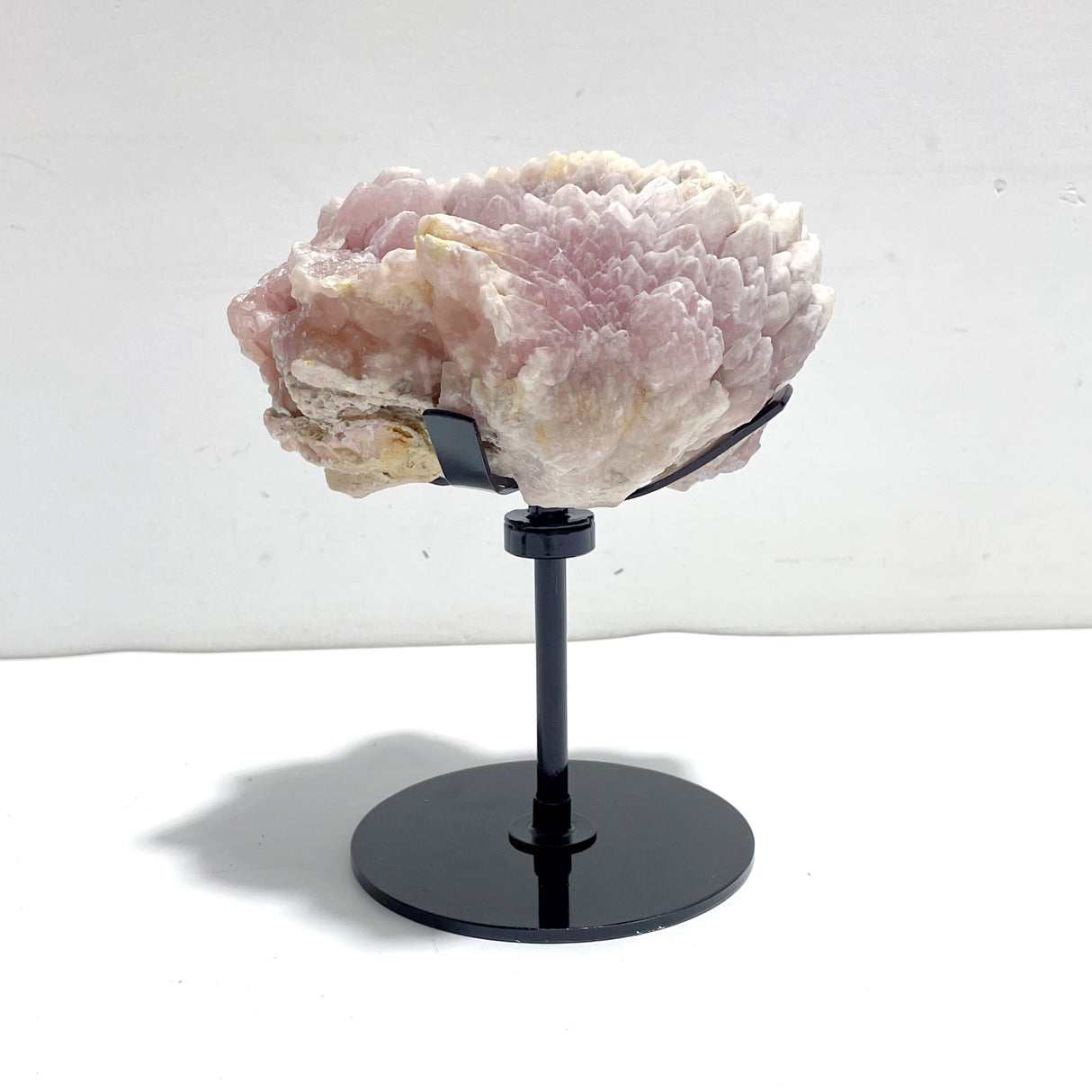 Unique Raw Pink Quartz With Stand Home Decor