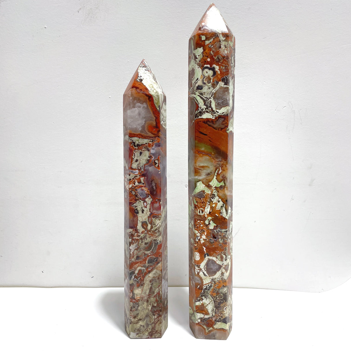 4 Pieces Tall China Agate Tower Point