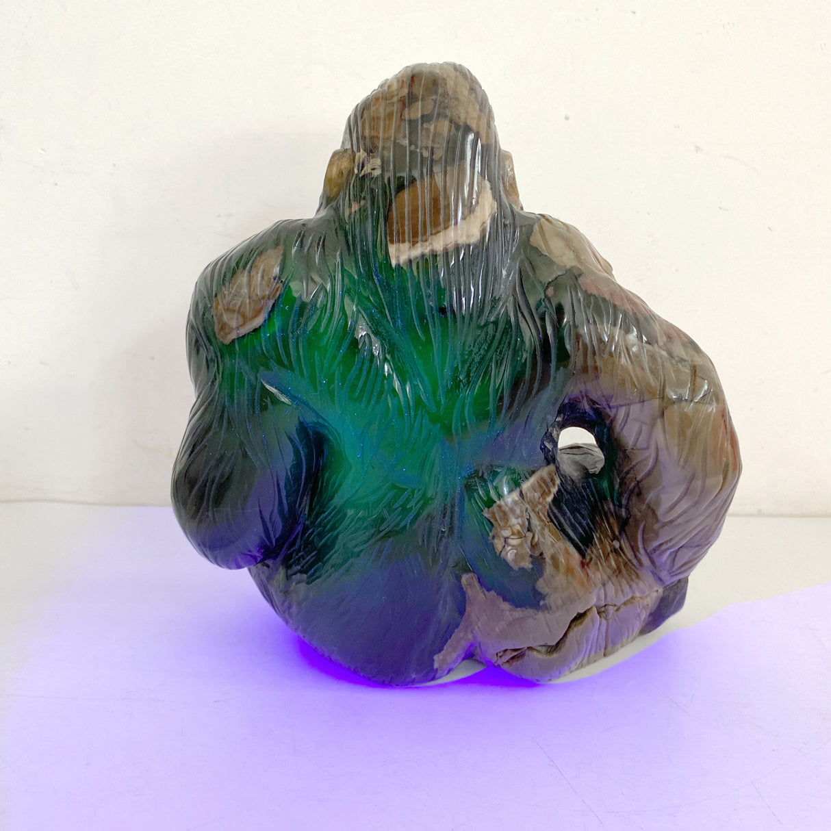 Unique Volcano Agate King Kong Ape Carving #4