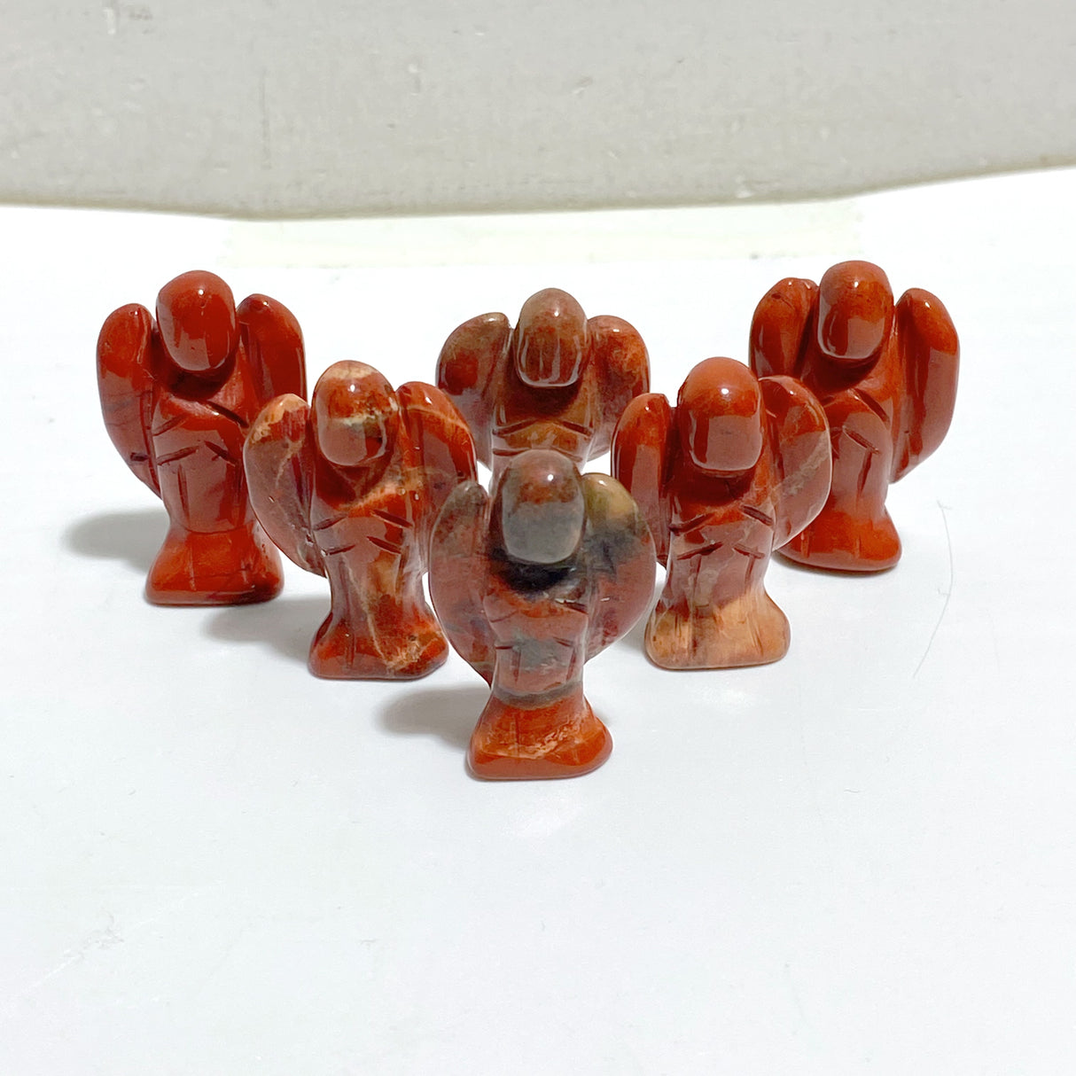 10 Types Mini Angel Carving Rose Quartz Moss Agate