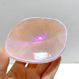 8 Pieces Aura Rose Quartz Bowl Carving - Wholesale Crystals
