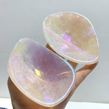 8 Pieces Aura Rose Quartz Bowl Carving - Wholesale Crystals