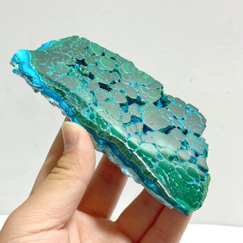 8 Pieces Beautiful Chrysocolla Mixed Malachite Slab High Quality Specimen - Wholesale Crystals