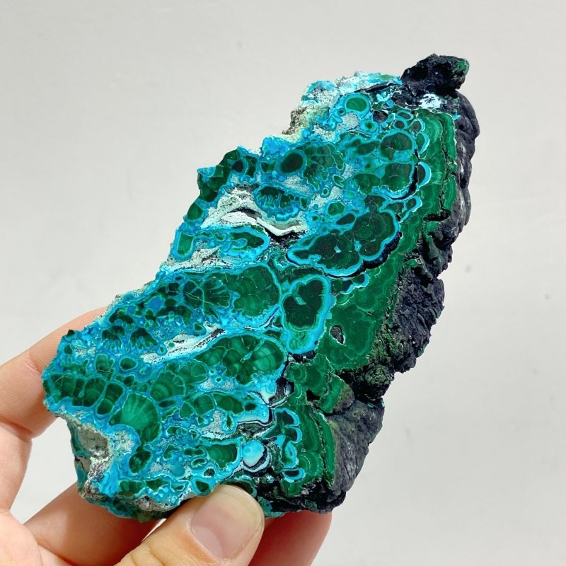 8 Pieces Beautiful Chrysocolla Mixed Malachite Slab High Quality Specimen - Wholesale Crystals