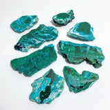 8 Pieces Beautiful Chrysocolla Mixed Malachite Slab High Quality Specimen - Wholesale Crystals