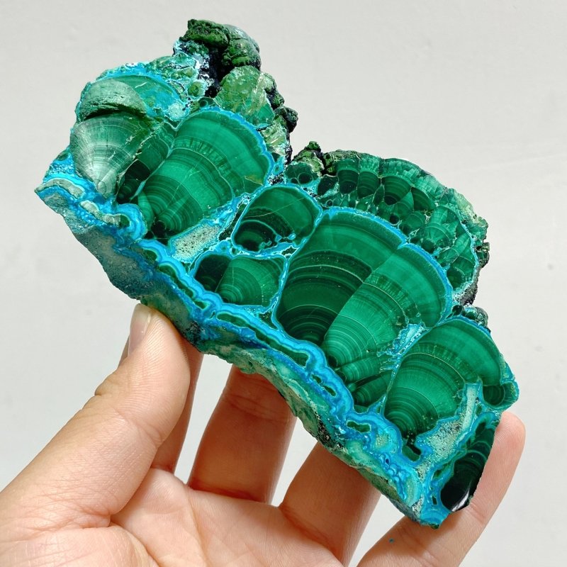 8 Pieces Beautiful Chrysocolla Mixed Malachite Slab High Quality Specimen - Wholesale Crystals