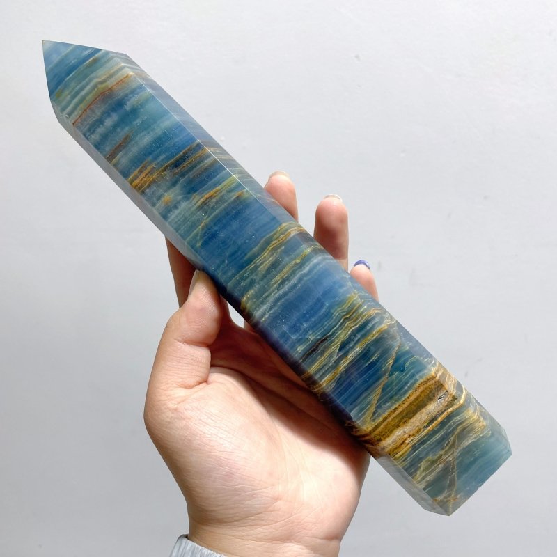 8 Pieces High Quality Blue Onyx Tower - Wholesale Crystals