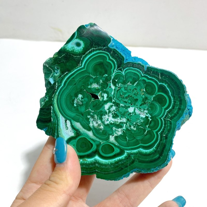 8 Pieces High Quality Chrysocolla Mixed Malachite Slab Specimen 12 - Wholesale Crystals