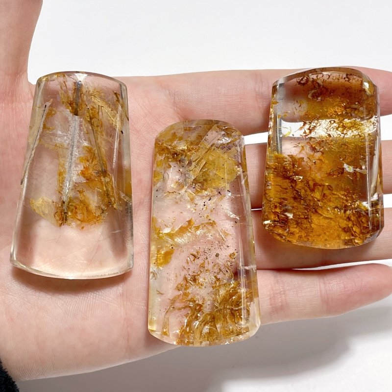 8 Pieces High Quality Golden Hematoid Crystal Square Shape - Wholesale Crystals