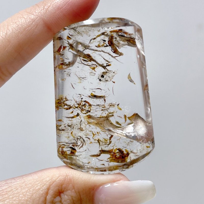 8 Pieces High Quality Golden Hematoid Crystal Square Shape - Wholesale Crystals