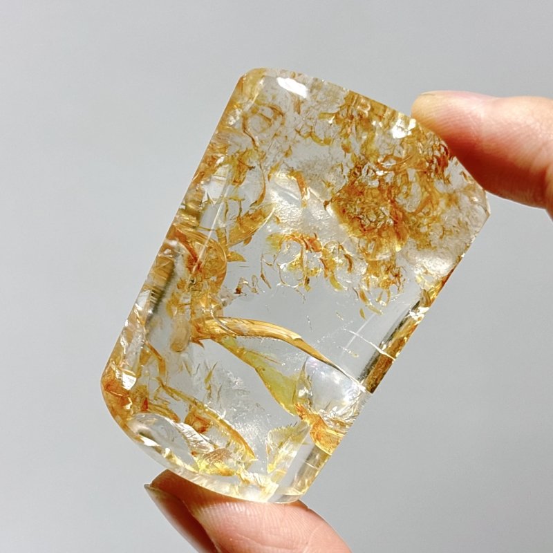 8 Pieces High Quality Golden Hematoid Crystal Square Shape - Wholesale Crystals