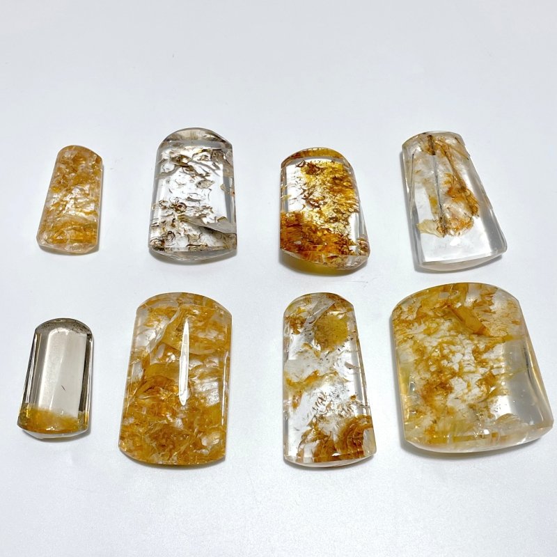 8 Pieces High Quality Golden Hematoid Crystal Square Shape - Wholesale Crystals