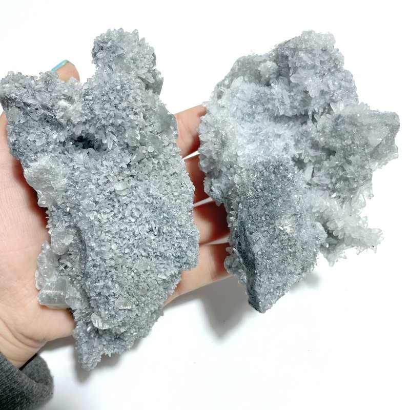 8 Pieces Large Black Clear Quartz Cluster Specimen - Wholesale Crystals
