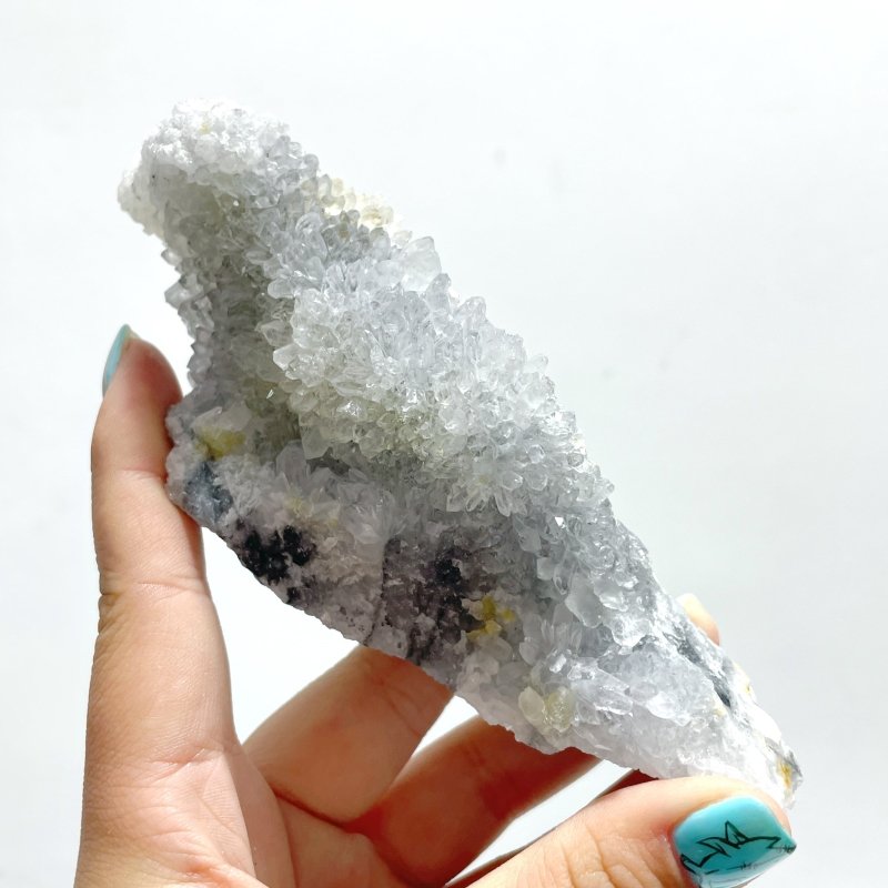 8 Pieces Large Black Clear Quartz Cluster Specimen - Wholesale Crystals