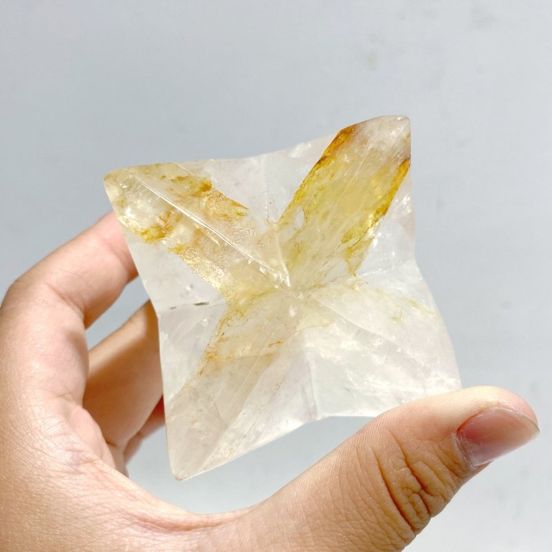 8 Pieces Large Clear Quartz Merkaba Carving -Wholesale Crystals