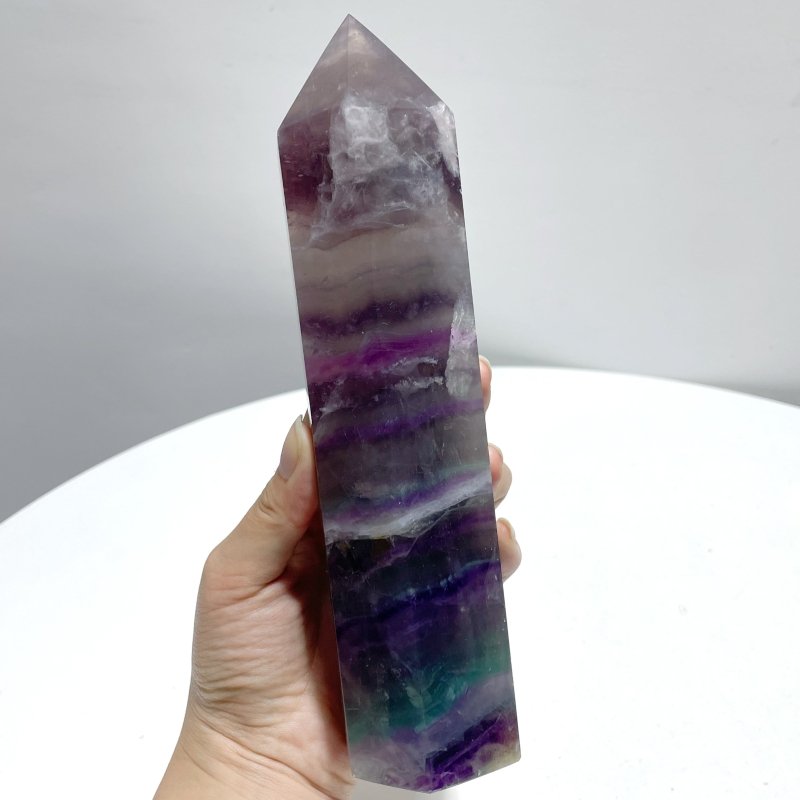 8 Pieces Large Colorful Fluorite Tower - Wholesale Crystals