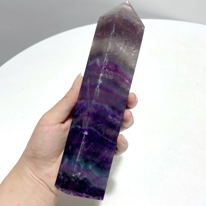 8 Pieces Large Colorful Fluorite Tower - Wholesale Crystals