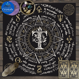 8 Vintage Rune Pentagram Tarot Tablecloth - Wholesale Crystals