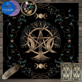 8 Vintage Rune Pentagram Tarot Tablecloth - Wholesale Crystals