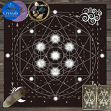 8 Vintage Rune Pentagram Tarot Tablecloth - Wholesale Crystals