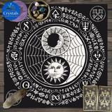 8 Vintage Rune Pentagram Tarot Tablecloth - Wholesale Crystals