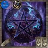 8 Vintage Rune Pentagram Tarot Tablecloth - Wholesale Crystals
