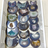 81 Pieces Large Geode Druzy Agate Moon Carving (Sea Freight Only) -Wholesale Crystals
