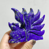 7 Pieces Lapis Lazuli Nine-tailed Fox Carving