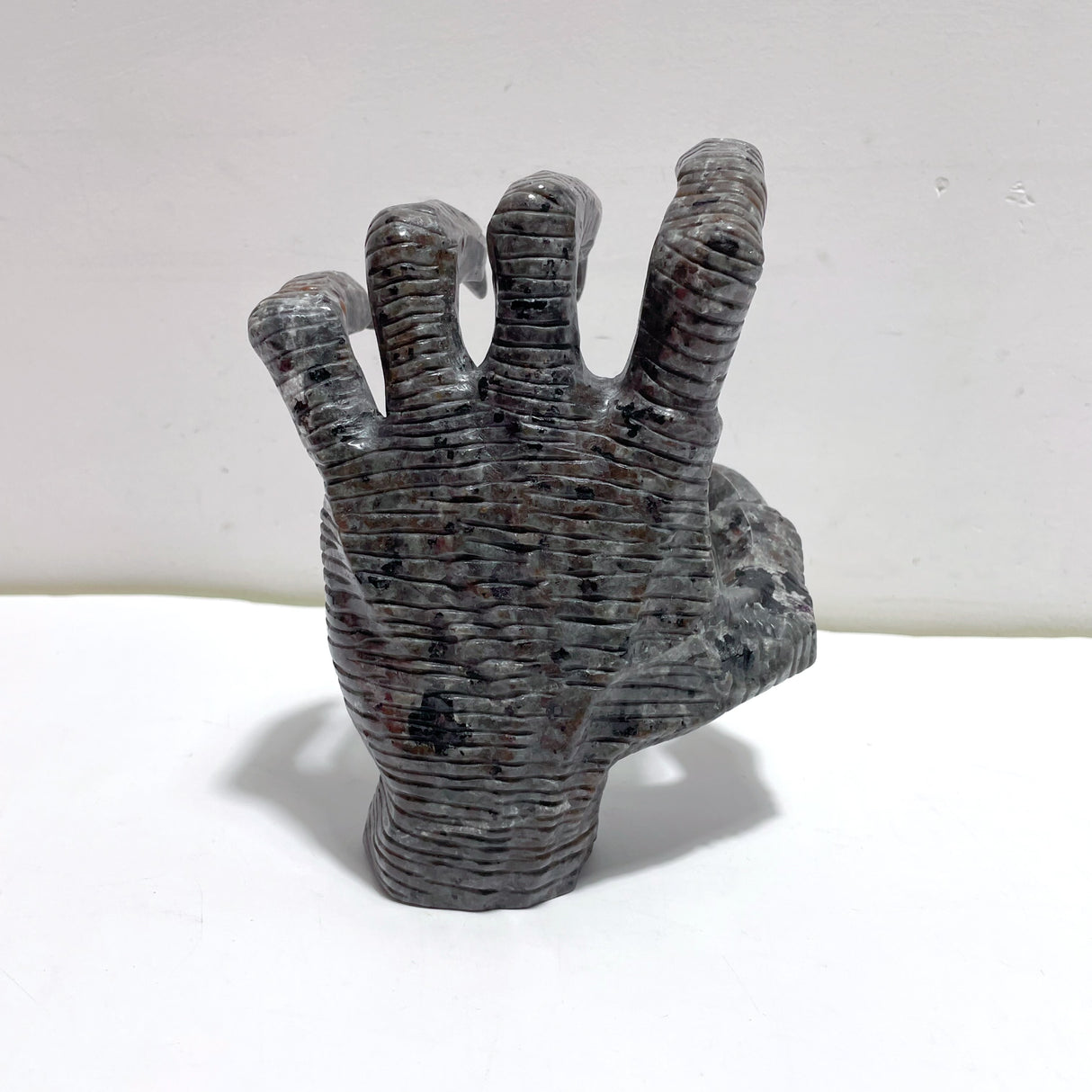 Yooperlite Stone Witchcore Demon Hand Carving