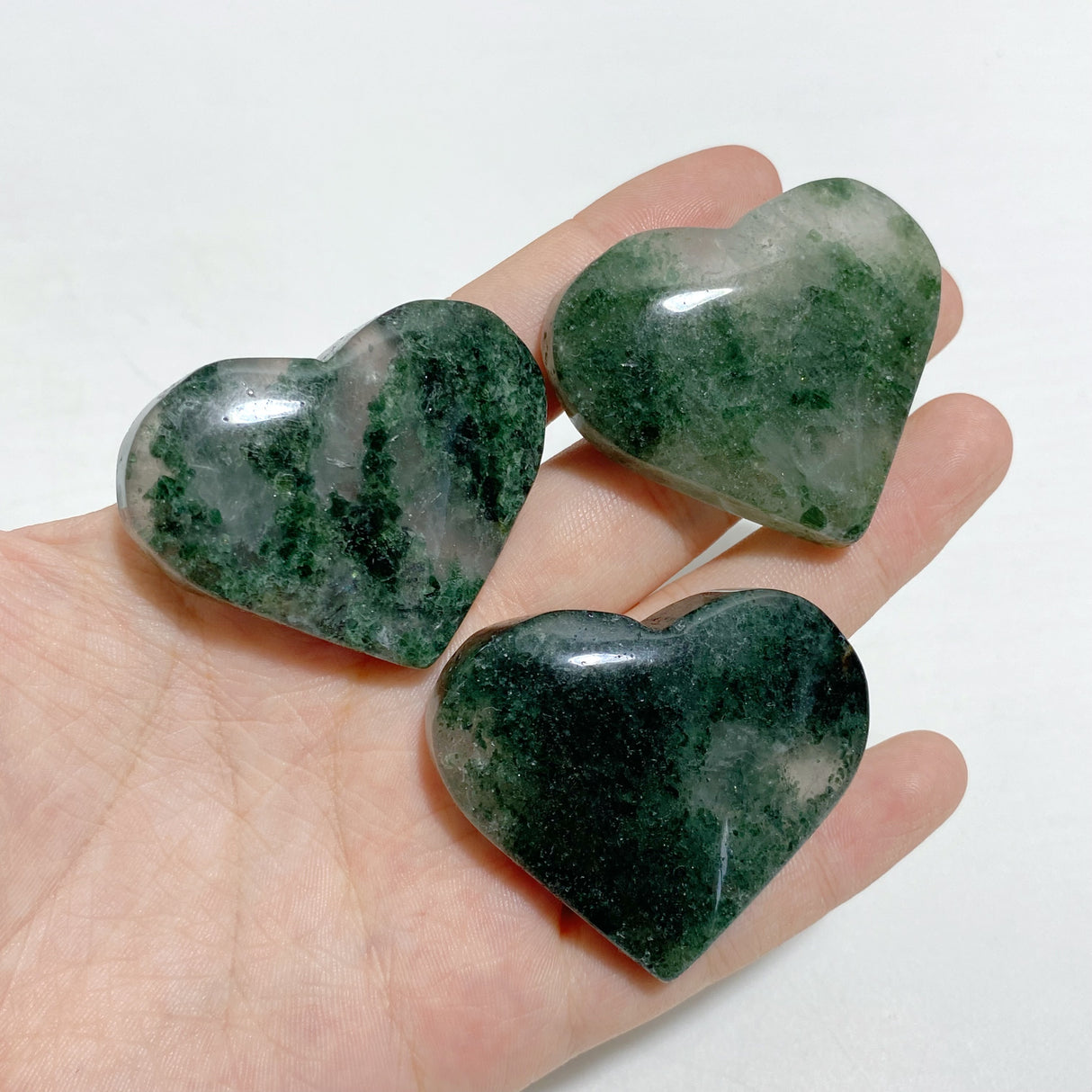 Green Mica Mixed Quartz Heart Wholesale