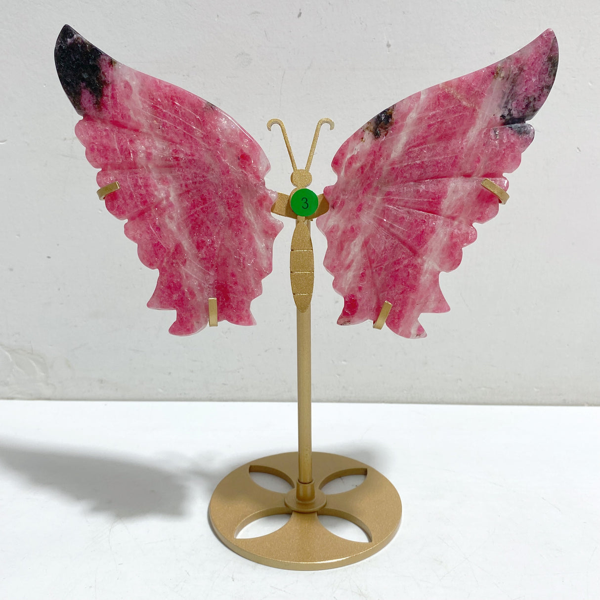 Rhodonite Mixed Quartz Butterfly Wing With Stand Wholesale (No.1-6)