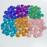 6 Colors Mixed Aura Rose Quartz Heart Wholesale Closeout