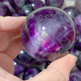 89 Pieces Beautiful Purple Fluorite Spheres (Sea Freight Only) -Wholesale Crystals